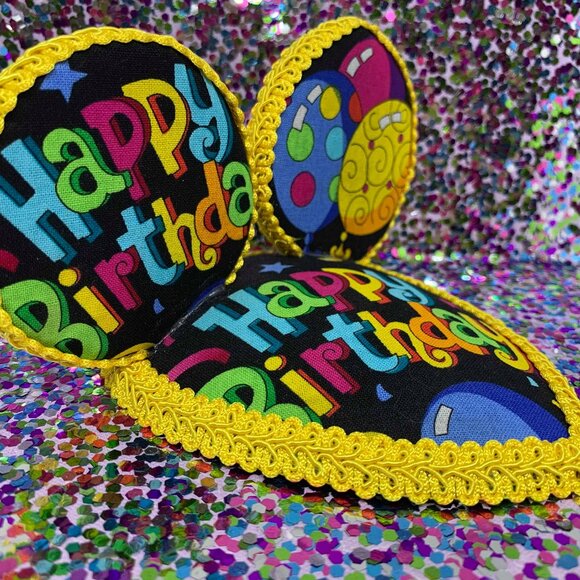 Happy Birthday Disney Mouse Ear Fascinator Hat - Picture 2 of 6